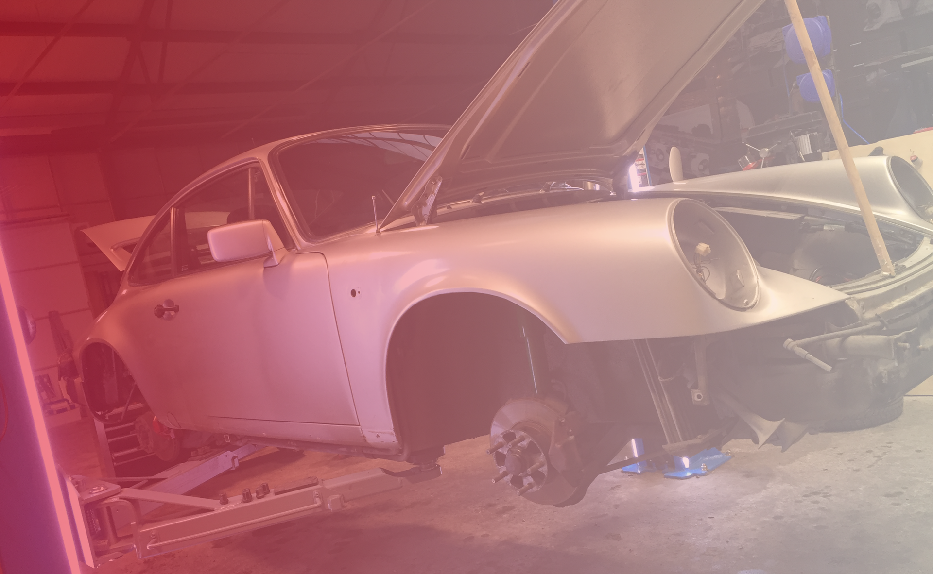 Porsche restoration project at Garage van den Berg
